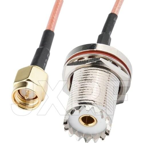 The factory sales RF Coaxial cable UHF to SMA connrctor UHF female to SMA male Straight RG316 pigtail cable 15cm fast ship