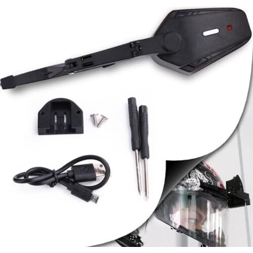 Easy Installation Helmet Electric Wiper Fit for Most Helmet Visor Riding Safety Universal Helmet Wiper G5AD