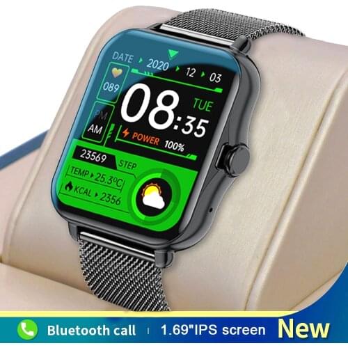 2021 New Bluetooth Call Smart Watch Men Women Smartwatch ECG Fitness Tracker Waterproof 1.69 inch touch screen For Android iOS