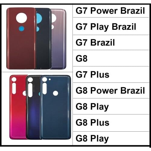 Battery Back Cover Glass For Motorola Moto G7 Power / G7 Plus / G8 Play / G8 Plus Rear Cover Housing With Glue Adhesive