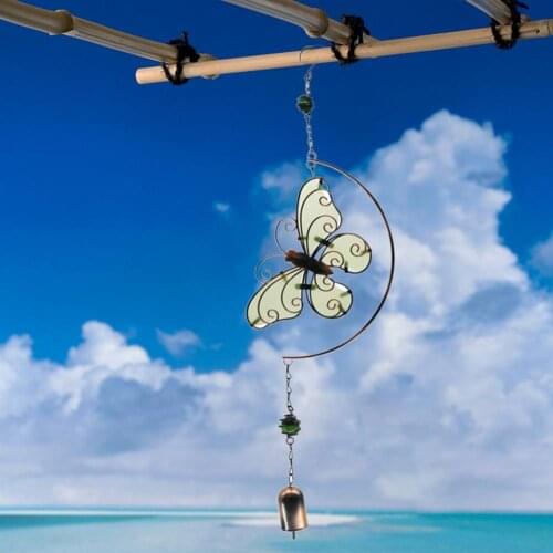 Butterfly Shape Wind Chime Creative Iron Retro Animal Windchimes Bell for Outdoor