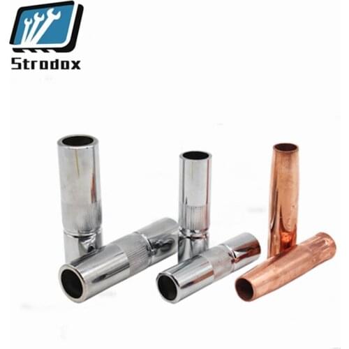 10 pcs Welding gun protection nozzle protection welding machine copper nozzle 200A/350A/500A protective nozzle cover welding gun