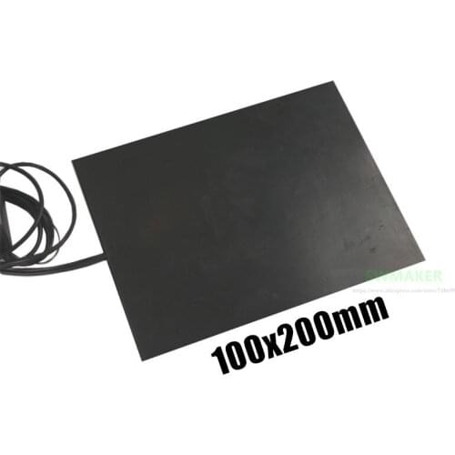 100x200mm 50W 3D Printer Heat Bed Silicone Rubber Heater 100*200mm Electric Heating Pad Customized