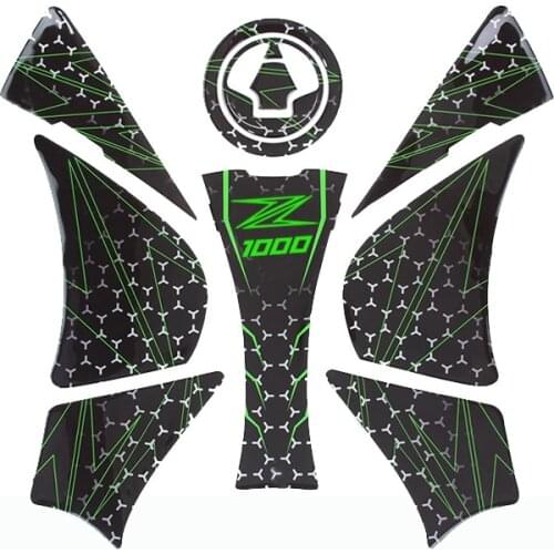 3D Printing for Z1000 Gas Traction Tank Pad Protectiion Sticker Decal green