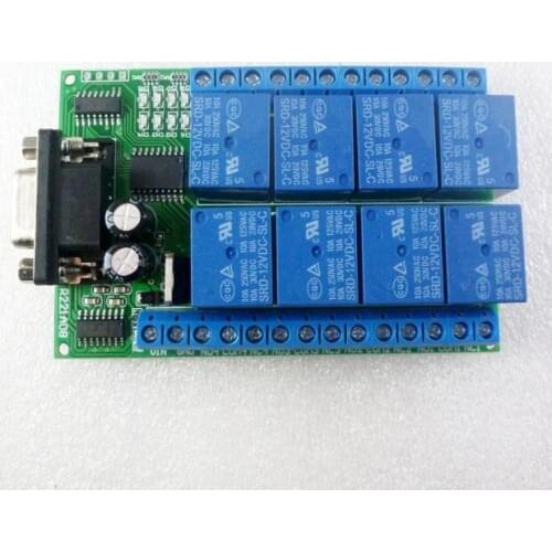 8 Channel DB9 Interface RS232 Relay Serial Remote Switch Smart Home Motor Curtain Control