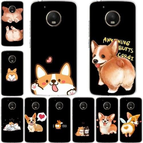Sexy Cartoon Dog Ass Super Cute Corgi Phone Case For Motorola Moto G9 G7 G8 Power E6 E5 G6 G5 G5S EU Plus Play One Action Cover
