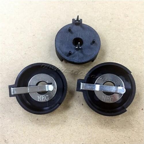 Black Plastic CR2477 2477 LIR2477 Coin Cell Button Battery Socket Holder Case Batteries Storage Boxes Organizer 2 Pins