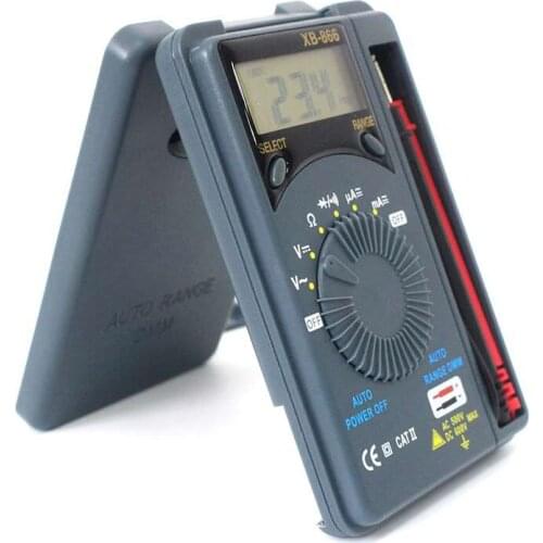 Multimeter XB866 LCD Digital Multimeter Multifunction Multimeter Auto Range Voltmeter Tester Tool AC/DC Pocket Measurement Tool