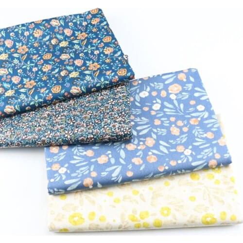 Flower Fabrics Patchwork Cotton Suede Other Plain Printed 100% Sewing, Quilting, DIY Handmade... Piece Warp 1 Package=1