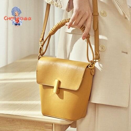 Genuine Leather Handbags 2021 Summer New Ladies Handbags Yellow White Shoulder Bag Classic Fashion Luxury Messenger Bag Leather