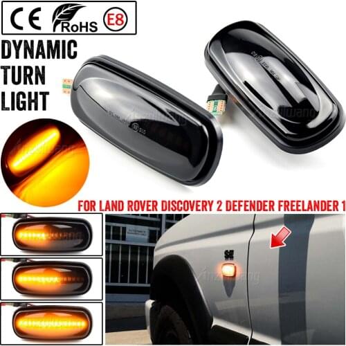 Dynamic Sequential Indicator Blinker LED Side Marker Light For Land Rover Discovery 2 1999-2004 Defender Freelander 1 2002-2005