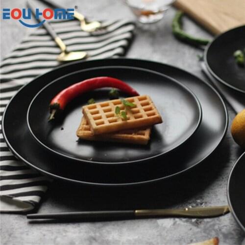 Japanese-style Household Imitation Porcelain Dinner Plate Commercial Restaurant Hotel Rice Bowl Round Dish Dish Commercial