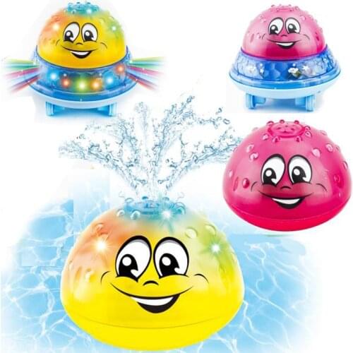 4 styles Infant Kids Electric Induction Water Spray Toys for Bathroom Sprinkler Toy Light Baby Play Bath Water Toys