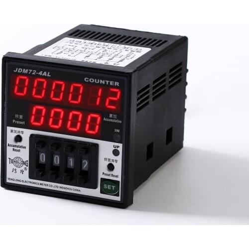 Electronic Preset Counter Double Row Total Volume Display Counter JDM72-4AL