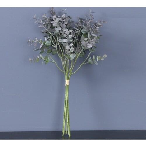 Purple Plastic Eucalyptus Artificial Green Plants Home Bedroom Living Room Desktop Decoration Fake Plants Topiary Office Decor