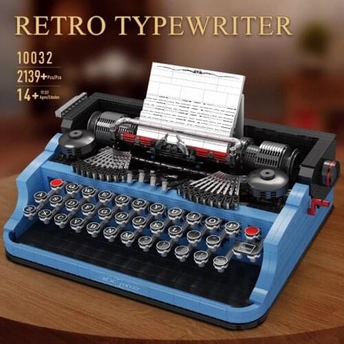 MOULD KING 21327 Creative Idea Building Blocks The Classic Retro Typewriter Model Assembly Bricks As Kids Toys Christmas Gifts