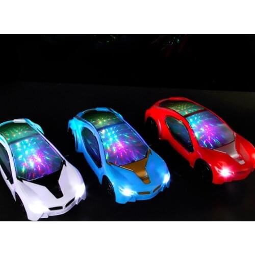 1 Sports Car Toy Sports Universal Wheel Color Luminous Souptoys Parent Child Sound Music Blue Plastic ABS Kid Gift