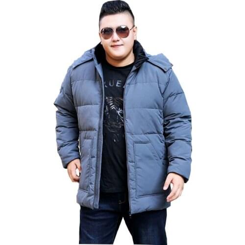Mens Winter Jacket Fashion Hooded Warm Cotton Park Casual Hooded Jacket Branded Clothing Super Size XL-8XL 9XL 10XL Warm Coat