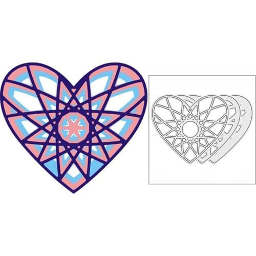 New 2021 Layering Mesh Hearts Metal Cutting Dies for DIY Scrapbooking Paper and Card Making Decorative Embossing Craft No Stamps