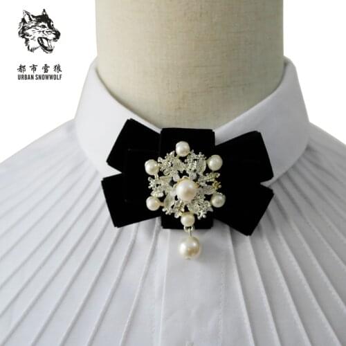 New Free Shipping fashion Mens male Snowflake pearl pendant collar luxury Korean groom genuine diamond velvet bow tie Headdress