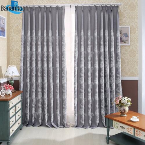 New Arrival Woven Flat Cafe Cortina Faux Bedroom Embroidered Curtains For Living Room Tulle Luxury Drapes Single Panels