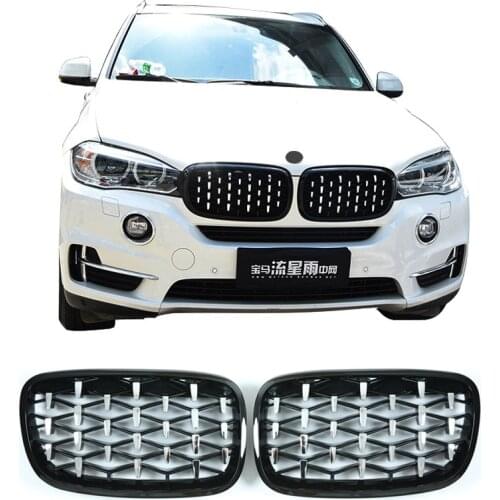 New Diamond Grills Meteor Style Replacement Grille Car Front Bumper Grill For BMW F15 F16 X5 X6 2014-2018 Car Accessories