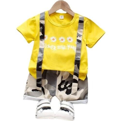 Kids Infant Clothing Summer Baby Cartoon Clothes Children Boys Girls Cotton T Shirt Shorts 2Pcs/sets Toddler Casual Sportswear