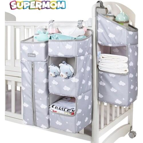 Baby Crib Organizer Baby Bed Hanging Storage Bag Detachable Kid Diaper Organizer Bedding Set Children Nursery Organization