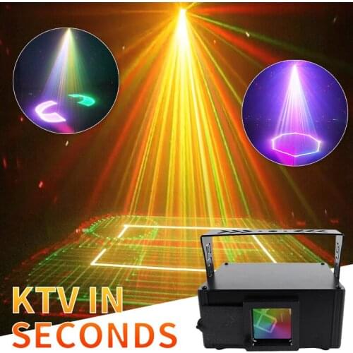 High Quality 4D Animation Stage Light DMX 512 LED Laser Party Lights Projector Lamp Music DJ Disco Beam Lights For Nightclub Bar