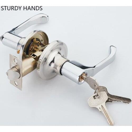 Bathroom Zinc Alloy Door Handle Lock Kitchen Mute Door Lock Indoor Universal Deadbolt Lock Furniture Hardware Accessories