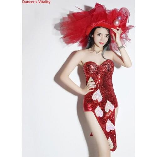 Western Nightclub Bar Stage Wear Performance Costume DS Perspective Dancewear DJ Grenadine Letter Bikini Jazz Pole Dance Clothes