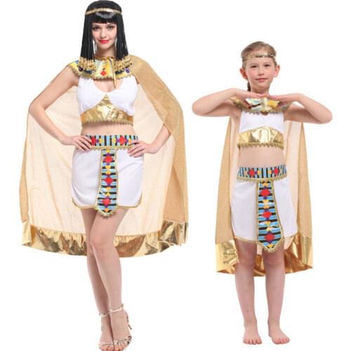 Umorden Family Cleopatra Cosplay for Women Girls Kids Halloween Egypt Queen Costume Purim Carnival Masquerade Dress Up
