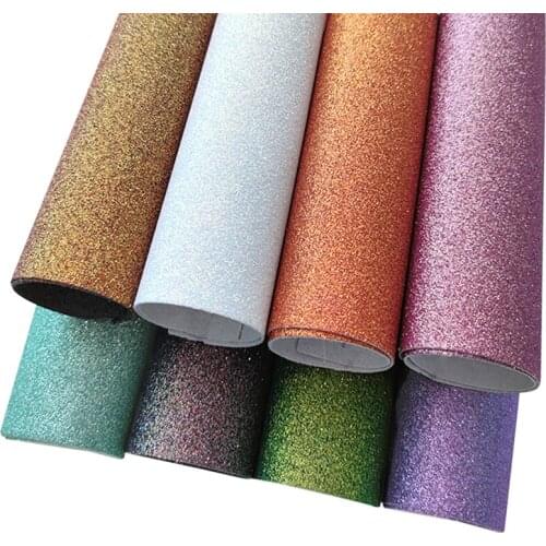135x30cm Solid Color Super Sparkling PU Fine Glitter Faux Leather Fabric Microfiber Backing for Making Hair Bow/Decoration/Craft