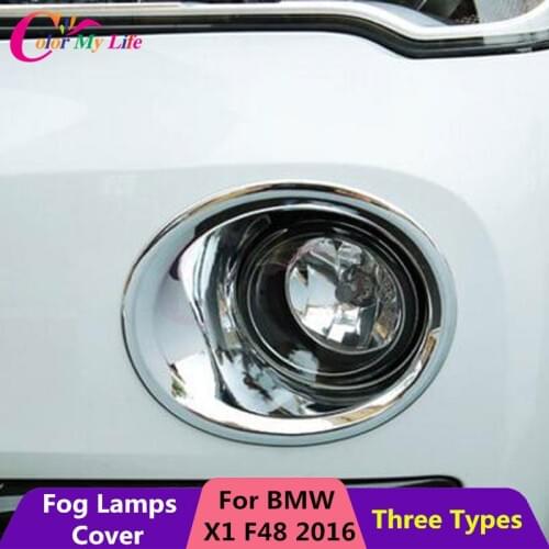 2 Pcs/Set Car Fog Lamp Cover Fog Lights Trim Fog Light Cover Sticker for BMW X1 F48 2016 2017 Car Accessories