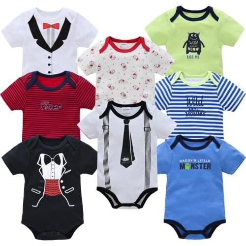 2021 Infant Baby Boys Romper Short Sleeve Baby Clothing One Piece Summer Unisex Baby Clothes Roupas Bebe Girl and Boy Jumpsuits