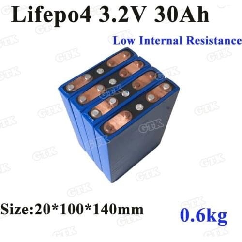 4pc Low internal resistance 3.2v 30Ah lifepo4 battery for diy 12v 24v 36v e bike electric motocycle propeller pack battery