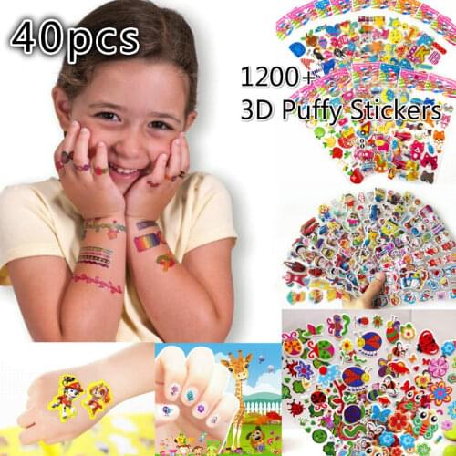 Scrapbooking Kids stickers 3D Puffy Gilding Stickers for Kids, Bulk stickers for Girl Boy Birthday Childrens Christmas gift