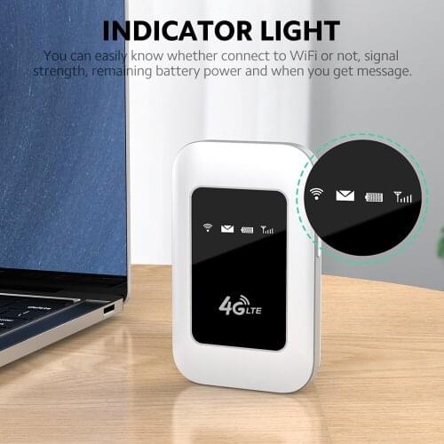 4G Portable WiFi Hotspot 150Mbps MiFi Mobile Router with SIM/TF Card Slot Support 4G LTE FDD/3G UMTS, North America Version