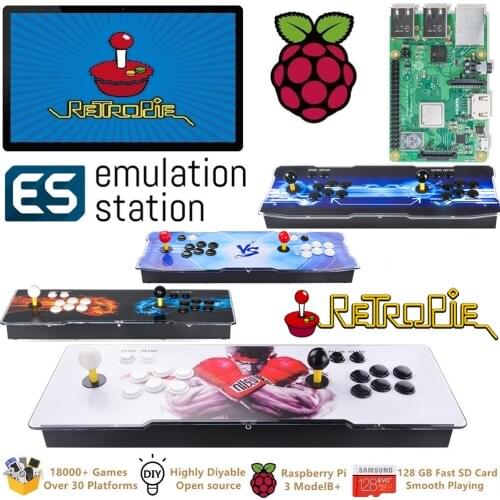 Arcade Video Game Console Retropie Cabinet DIY 18000+ Retro Games Multi Platforms Emulation Station Raspberry Pi 3 Model B