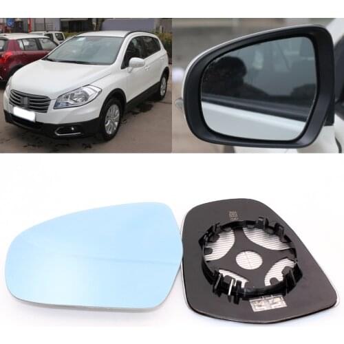 For SUZUKI Vitara S-cross Car Side View Door Wide-angle Rearview Mirror Blue Glass With Base Heated 2pcs