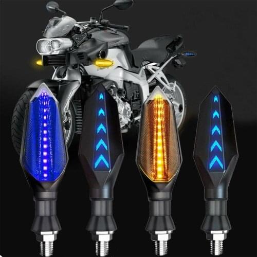 2PCS motorcycle turn signal 17LED double-sided running water turn signal Heiqi 187