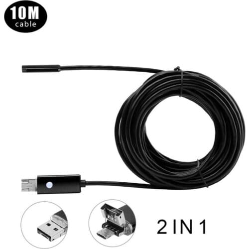 LESHP 10M 7mm Endoscope Camera HD USB Android Endoscope Waterproof 6 LED Borescope Inspection Camera Endoscope For Android PC