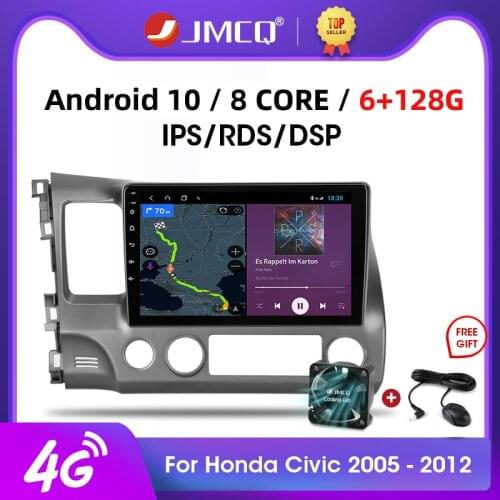 JMCQ 6G+128G Android 10 4G WiFi Car Radio Multimedia Video Player For Honda Civic 2005-2011 Autoradio Navigation GPS Head Unit