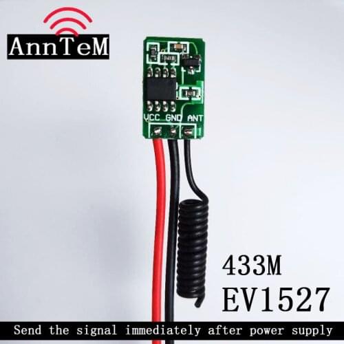 Micro Remote Control RF Wireless Transmitter PCB DC 3.6V 3.7V 4.5V 5V 6V 9V 12V Power on Transmitting433 RC TX 1CH