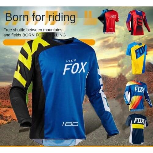 Mens Cycling Jersey Fox Mtb Jersey Downhill Mountain Bikes Motocross Shirts Ciclismo 2021 Long Sleeve Short Sports Team Jersey
