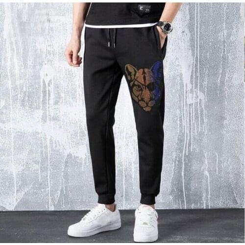 Winter Diamond stone Sweatpants Men streetwear Casual Fitness pants 2021