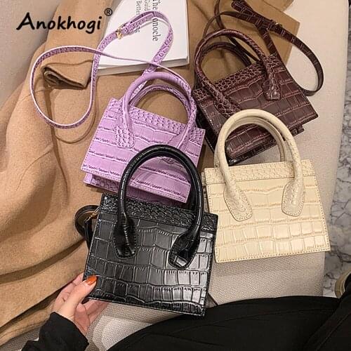 New Arrival Women Casual Shoulder Bag Adjustable Square Allipator Handbag Quality Fashion Ladies Bags