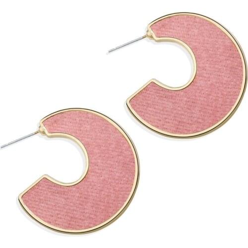 New earrings creative personality opening letter C Earrings simple exaggeration ear accessories
