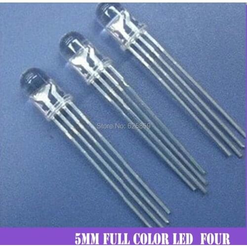 Common anode LED of full-color LED 5MM tetrapod RGB color RGB light emitting diode X100PCS
