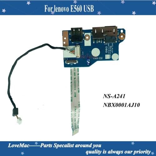 Original NS-A241 NBX0001AJ10 for lenovo E560 USB AUDIO JACK Audio board USB LAN board Connector Adapter NS-A241 Tested
